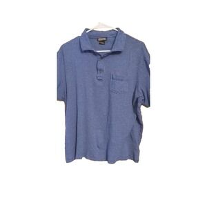 Michael Kors‎ Men's Size Large Polo Shirt Short Sleeve Blue/White/Stripe GUC